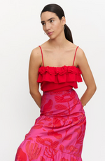 Load image into Gallery viewer, Ruffle Tank Top in Red
