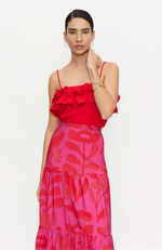 Load image into Gallery viewer, Floral Maxi Skirt in Red/Pink
