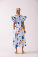 Load image into Gallery viewer, Meaghan Midi Dress in Blue Sky Floral
