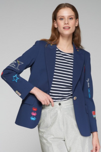 Heather Blazer in Punto Roma Azul