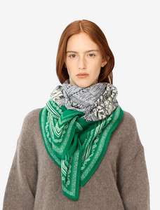 Mappemonde Scarf in Green