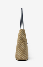 Load image into Gallery viewer, Canvas Shopping Bag in Cannage Natural

