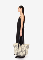 Load image into Gallery viewer, Canvas Shopping Bag in Des Rives Et Des Reves Night
