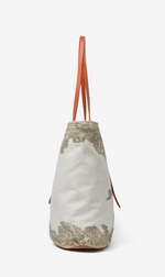 Load image into Gallery viewer, Canvas Shopping Bag in Poseidon Natural
