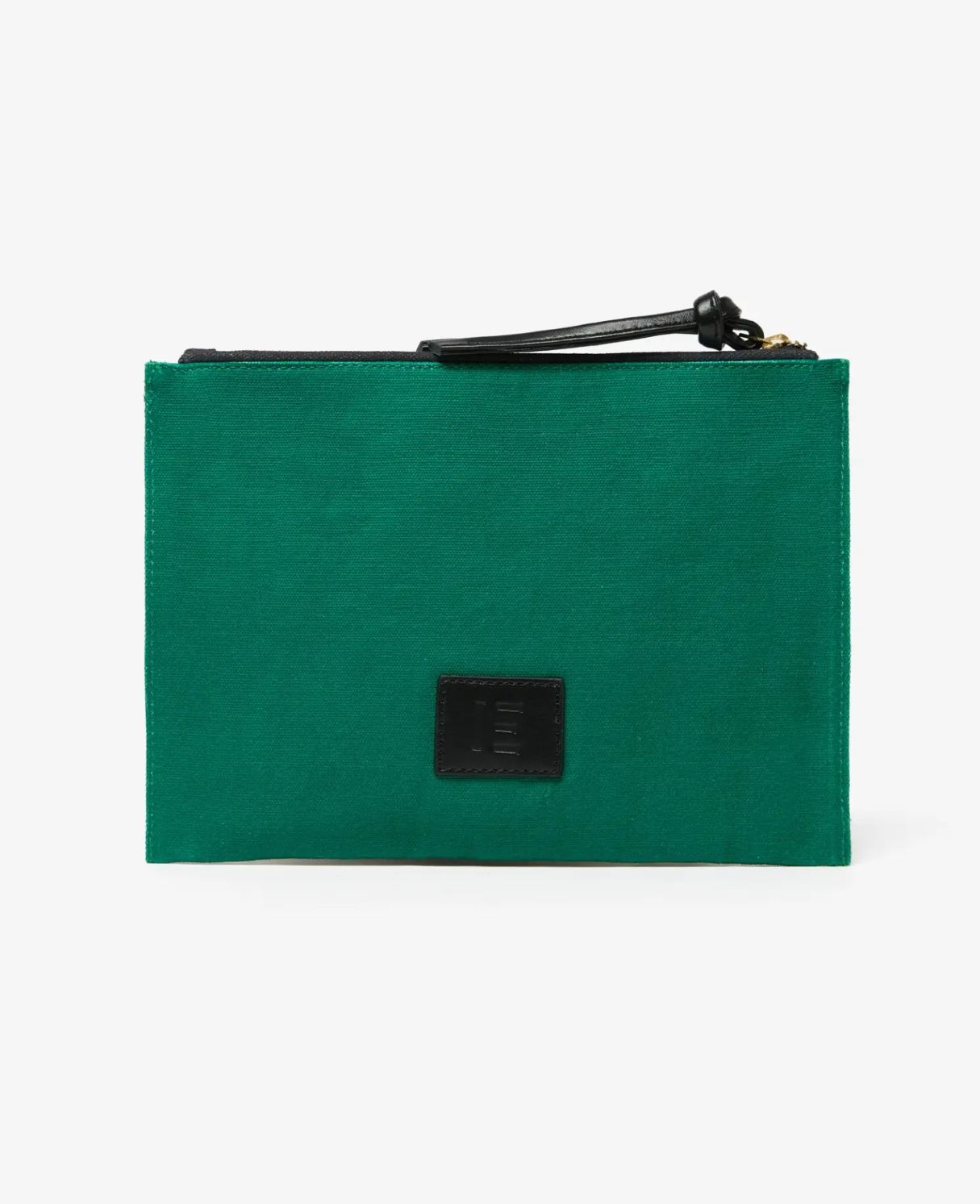 Embroidered Pouch in Poseidon Green