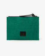Load image into Gallery viewer, Embroidered Pouch in Poseidon Green
