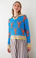 Load image into Gallery viewer, Lobster Sweater in Azul
