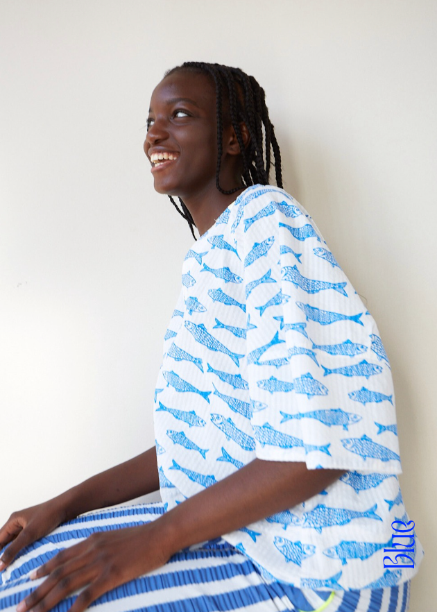 Soplo Fish Shirt in Blue