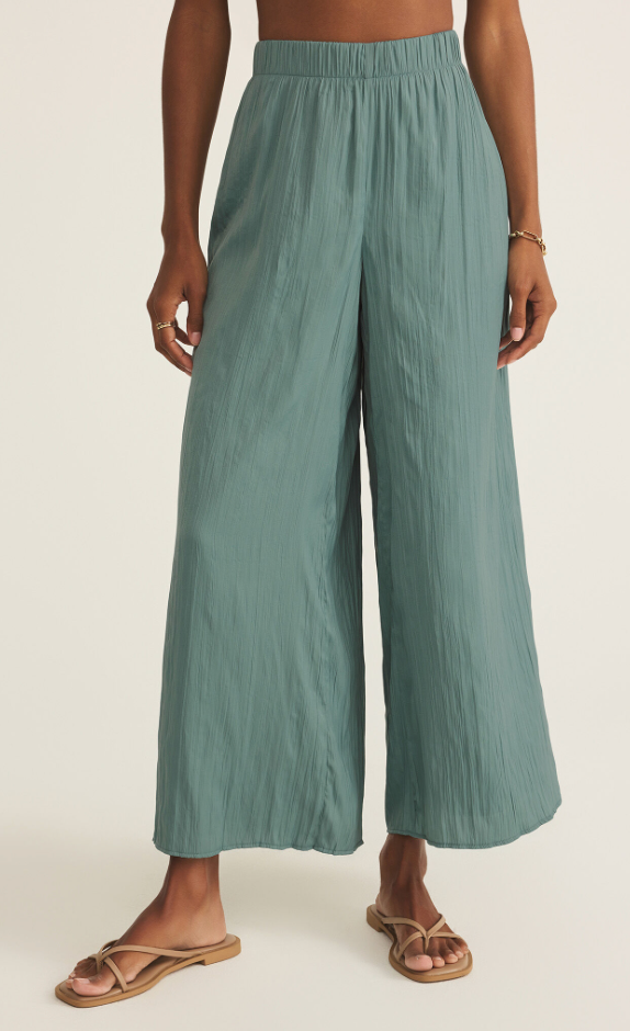 Sunset Satin Pant in Sea Pine