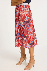 Mia Skirt in Ruby Tropics