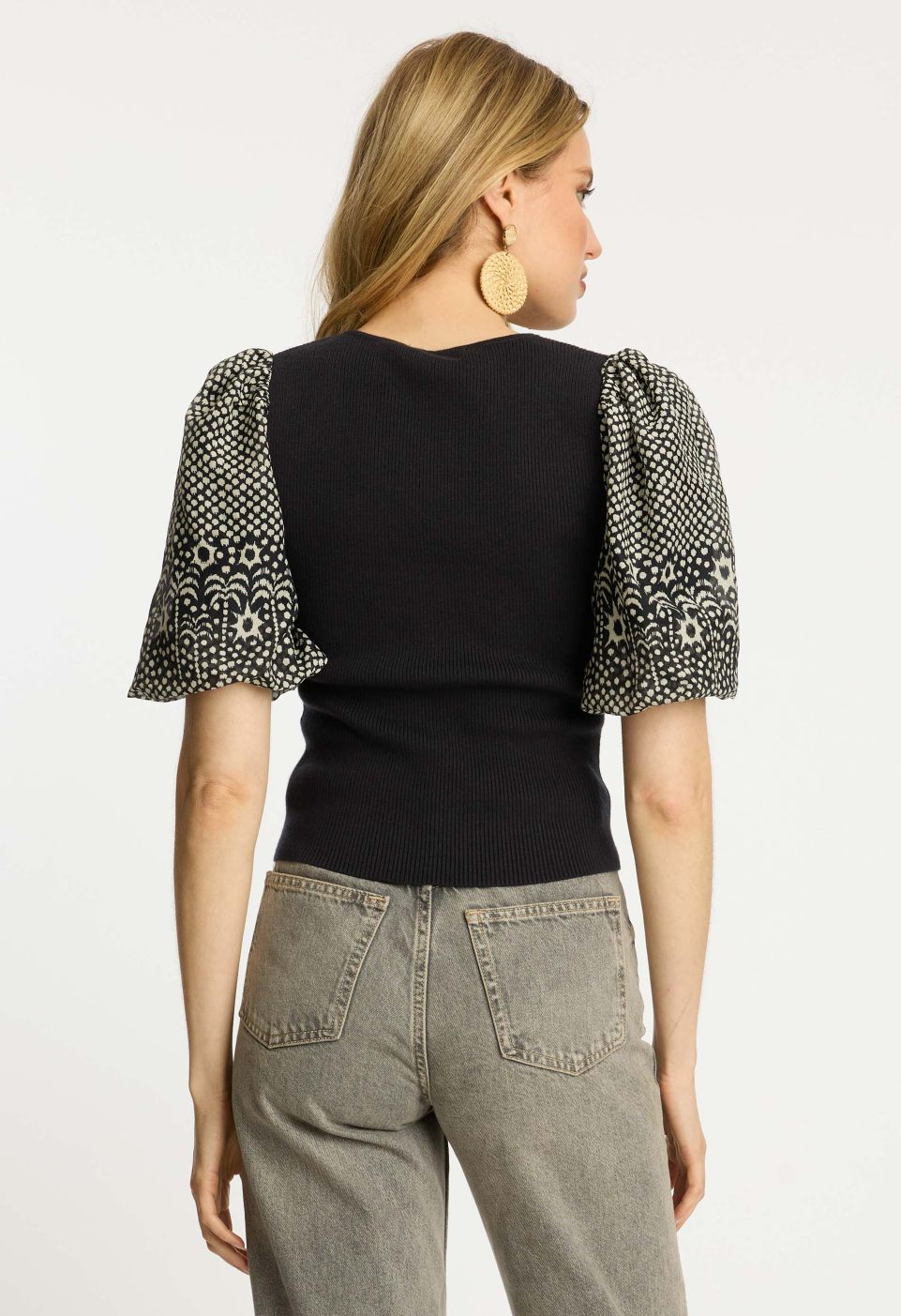 Andrea Top in Indigo Dot