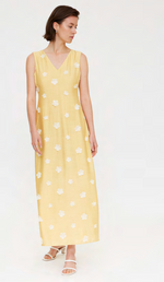 Load image into Gallery viewer, 70's Maxi Dress in Light Yellow

