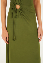 Load image into Gallery viewer, Sleeveless Maxi Dress in Dark Green
