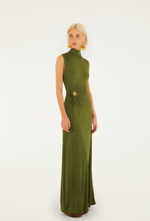 Load image into Gallery viewer, Sleeveless Maxi Dress in Dark Green
