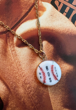 Load image into Gallery viewer, Noah Kahan 2026 Fenway Baseball Charm on Gold Singapore Chain
