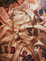 Load image into Gallery viewer, Boston Citgo Sign Charm on Gold Trombone Chain w/ Attached Carabiner
