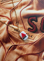 Load image into Gallery viewer, Boston Citgo Sign Charm on Gold Singapore Chain
