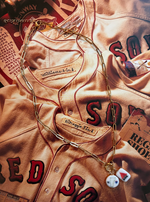 Load image into Gallery viewer, Noah Kahan "Mess" I-89 VT &amp; Citgo Sign Charms on Large Gold Paperclip Chain w/ Attached Carabiner
