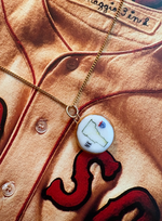 Load image into Gallery viewer, Noah Kahan 2026 "Mess" I-89 VT Charm on Gold Cuban Chain
