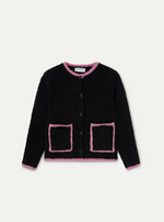 Load image into Gallery viewer, Tipped Cardigan in Black
