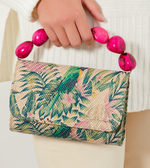 Load image into Gallery viewer, The Nica Rattan Clutch in Palma Green
