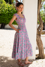 Load image into Gallery viewer, Rah Rah Dress in Lilac Buta
