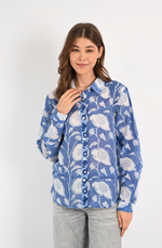 Load image into Gallery viewer, Lily Shirt in Indigo Island
