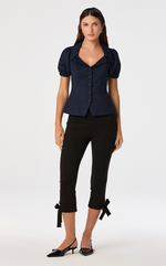 Load image into Gallery viewer, Anne Embroidered Top in Navy

