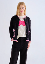 Load image into Gallery viewer, Tipped Cardigan in Black

