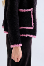Load image into Gallery viewer, Tipped Cardigan in Black

