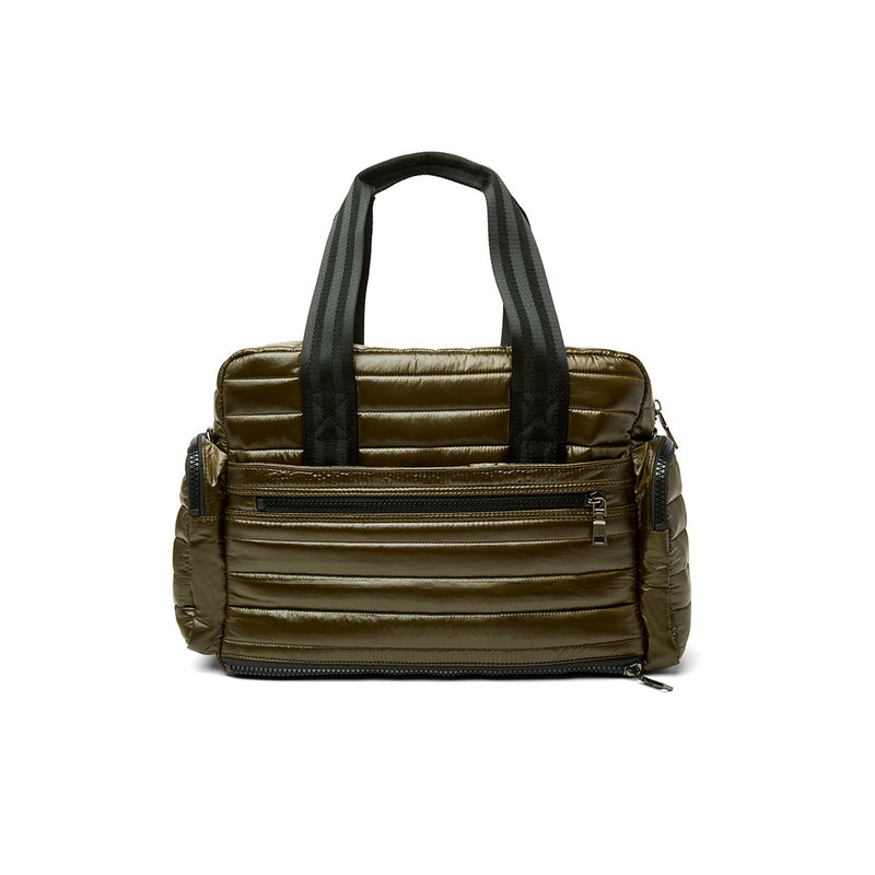 Voyager Travel Bag in Shiny Dark Olive