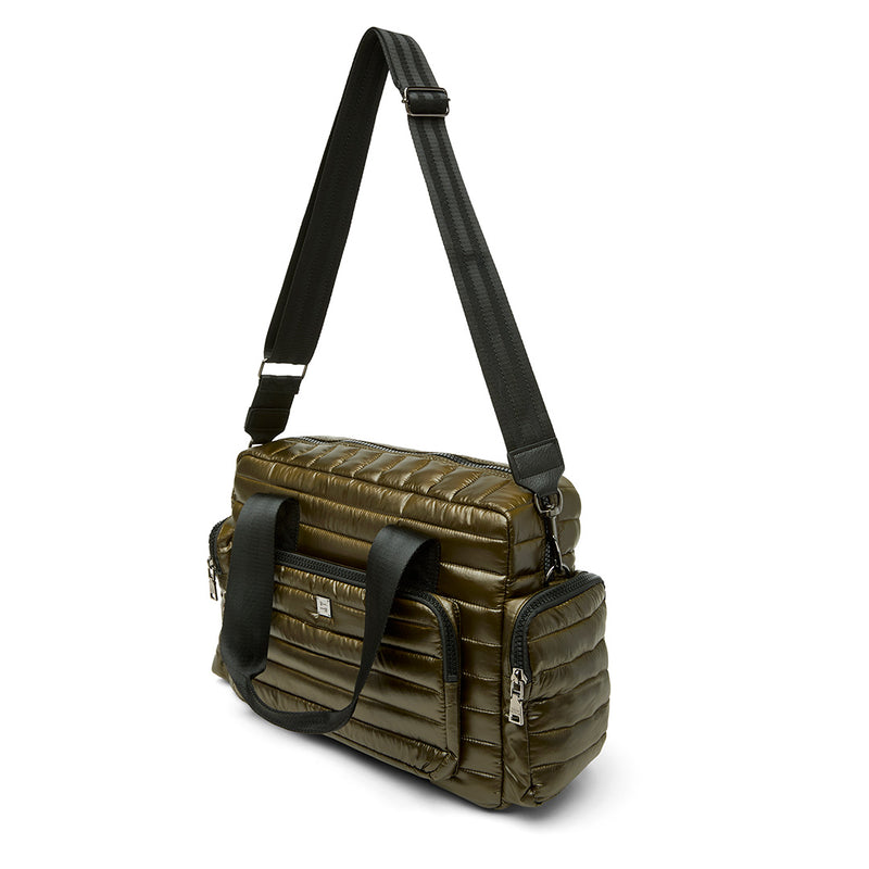 Voyager Travel Bag in Shiny Dark Olive