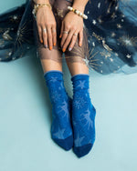 Load image into Gallery viewer, Celestial Shimmer Crew Sock
