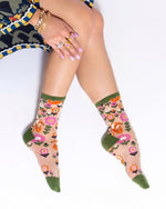 Load image into Gallery viewer, Feeling Foxy Sheer Crew Sock
