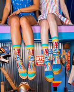 Load image into Gallery viewer, JAWS 50th Anniversary Sheer Crew Sock
