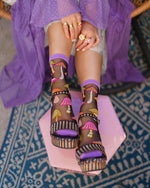 Load image into Gallery viewer, Magic Mushrooms Black Sheer Crew Sock
