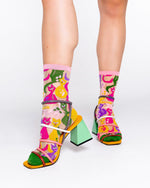 Load image into Gallery viewer, Dopamine Cats Sheer Crew Sock
