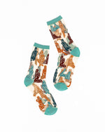 Load image into Gallery viewer, Terracotta Ladies Sheer Crew Sock
