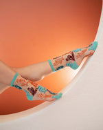 Load image into Gallery viewer, Terracotta Ladies Sheer Crew Sock
