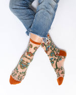 Load image into Gallery viewer, Tree of Life Sheer Crew Sock
