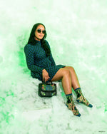 Load image into Gallery viewer, Wicked Elphaba Silhouette Sheer Crew Sock
