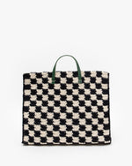 Load image into Gallery viewer, Summer Simple Tote in Black/Cream Crochet Checker
