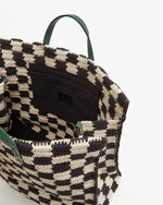 Load image into Gallery viewer, Summer Simple Tote in Black/Cream Crochet Checker
