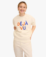 Load image into Gallery viewer, Flocked Deja Vu Sweatshirt in Cream
