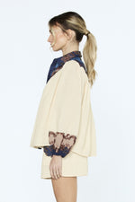 Load image into Gallery viewer, Engineer Print Button Down Blouse in Cream Multi
