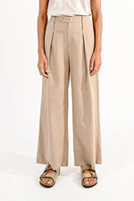 Load image into Gallery viewer, Wide Leg Trouser in Light Khaki
