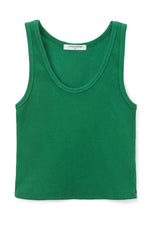 Load image into Gallery viewer, Blondie Rib Tank in Golf Green
