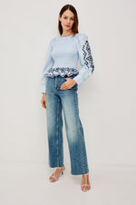 Load image into Gallery viewer, Tabi Top in Blue Bird
