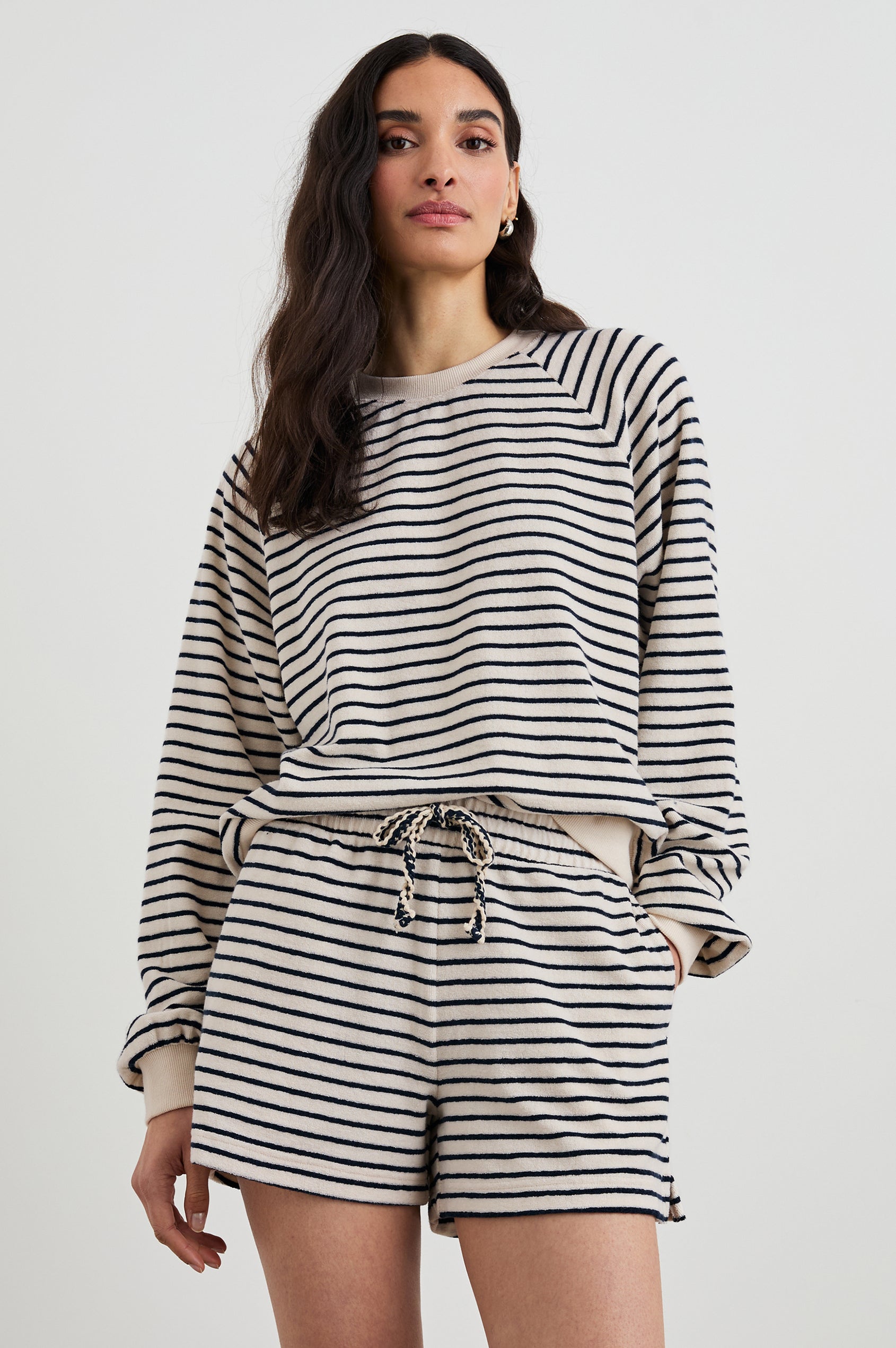 Teddy Short in Sailor Stripe Terry Towel