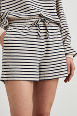 Load image into Gallery viewer, Teddy Short in Sailor Stripe Terry Towel
